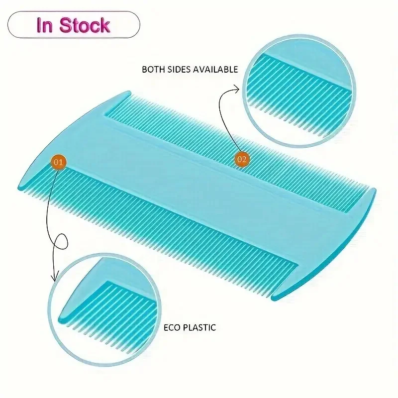 6PCS Flea  Lice Cat Dog Metal Deshedding Removal Tear Stain Brush Pet Grooming Comb Kit Tool