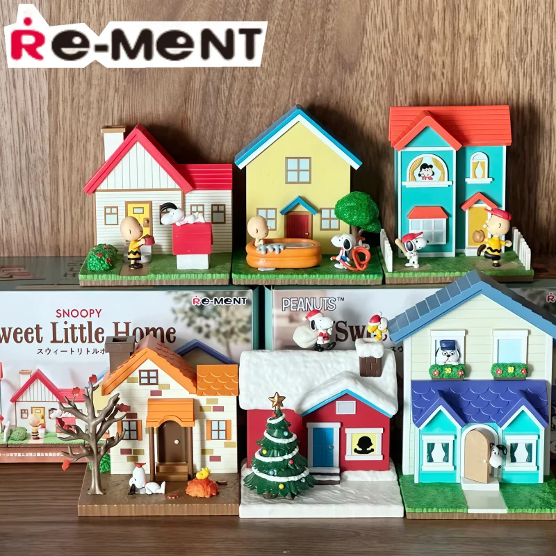 

Genuine Re-Ment Snoopy'S Sweet Home Sweet Cottage Anime Figure Blind Box Miniature Scene Collectible Model Ornaments Gifts Toys