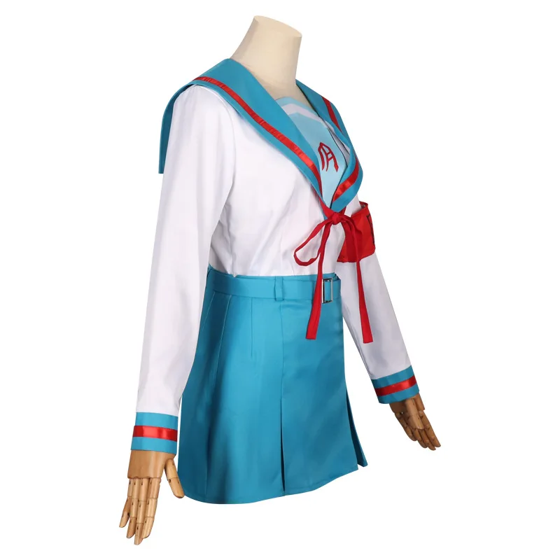 Unisex Anime Cos Suzumiya Haruhi Cosplay Costumes Kimono Outfit Halloween Christmas Uniform Custom Size