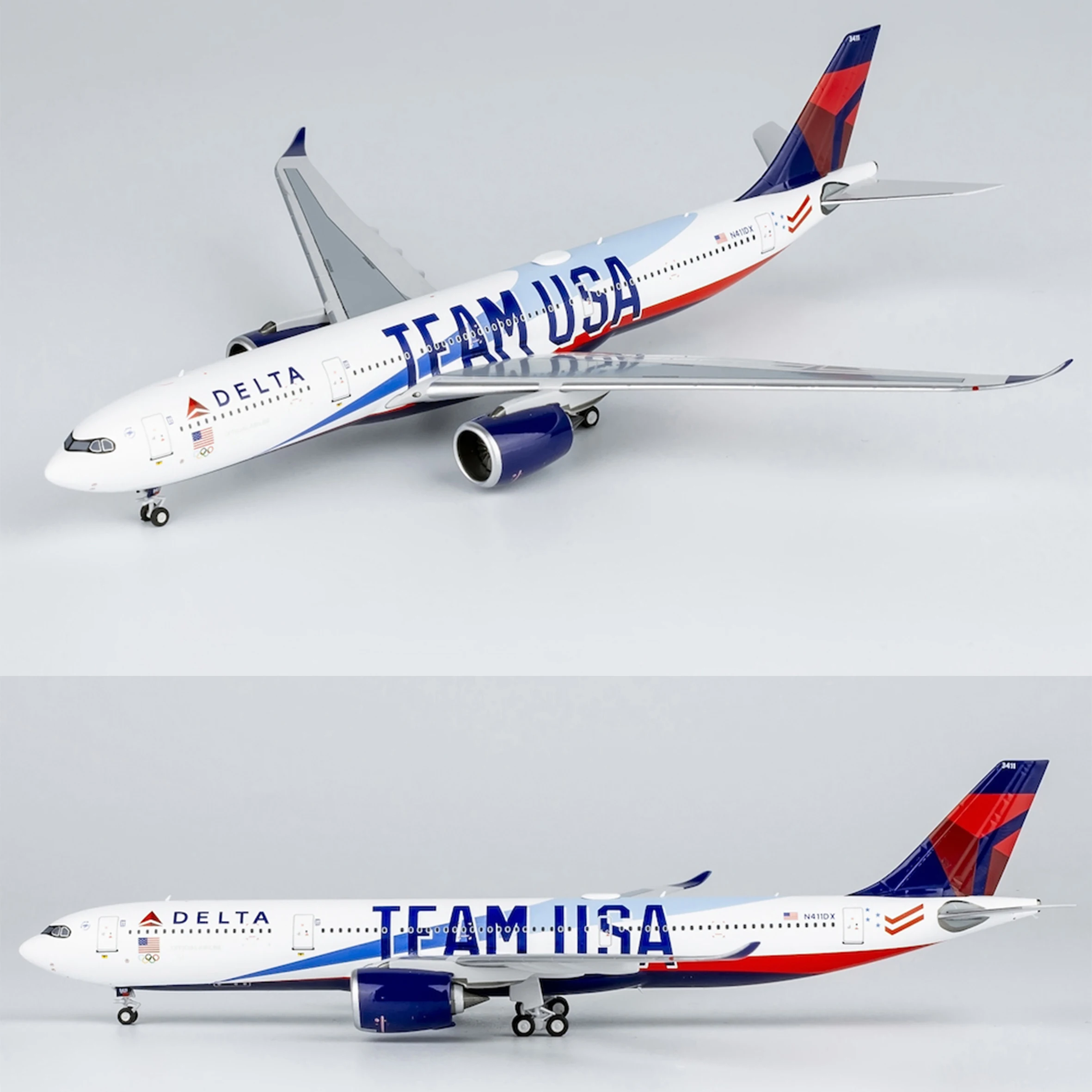 1: 400 NG 68005 US A330-900 aircraft model N411DX Alloy Collection Model