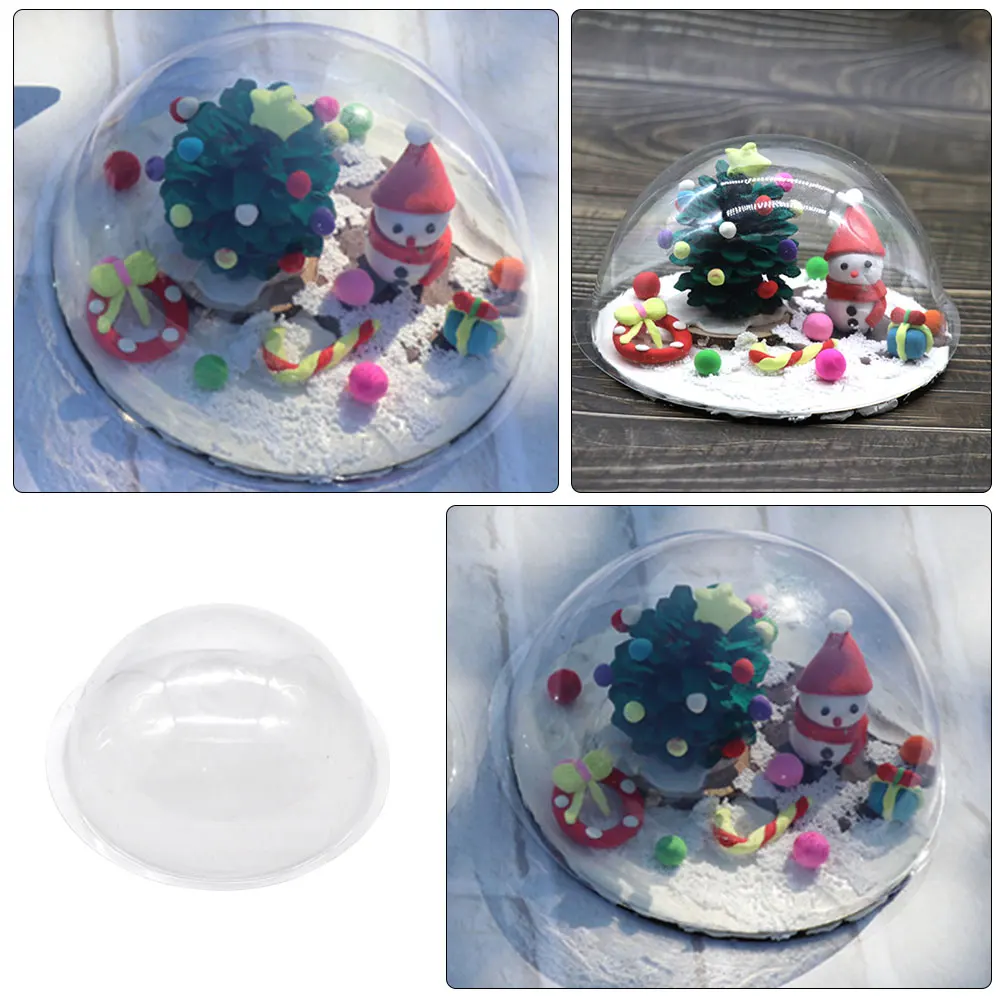 20 Pcs Semicircular Micro Landscape Cover Clear Dome Cloche Display Case Candy Semicircle