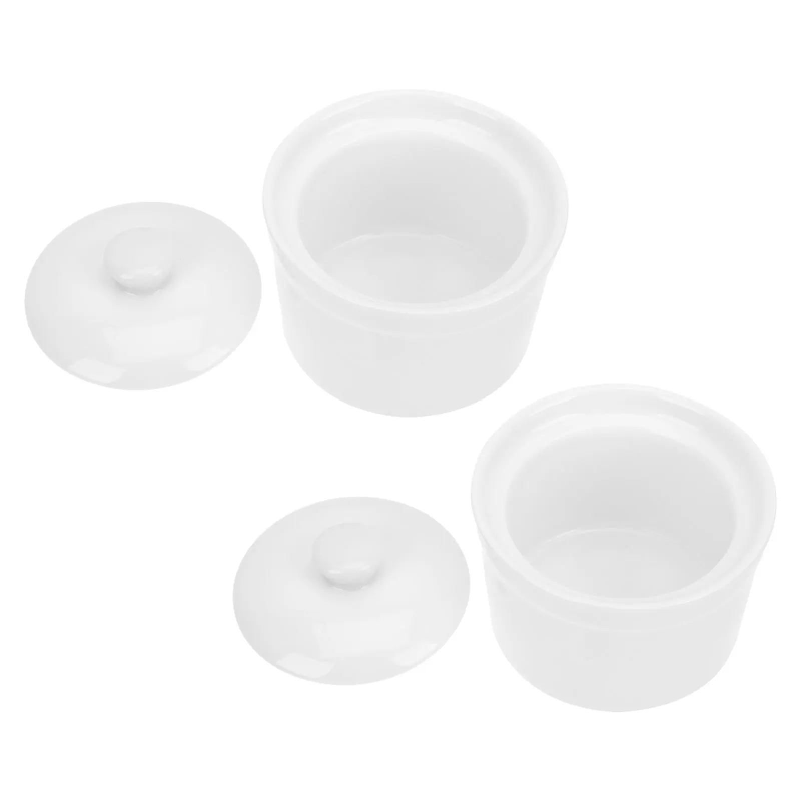 

2Pcs Ceramic Soup Crocks Lids Porcelain French Onion Soup Bowls 380Ml Stew Pot Casserole Clay Pot Kitchen Cook Serve