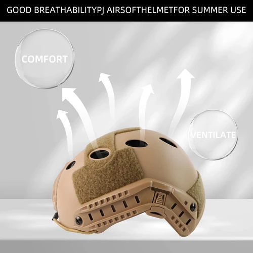 Imagen 2 del producto BOOIU-Cascos tácticos Fast PJ CS Airsoft, juego de Paintball, deportes al aire libre, caza, tiro, accesorio de defensa Personal