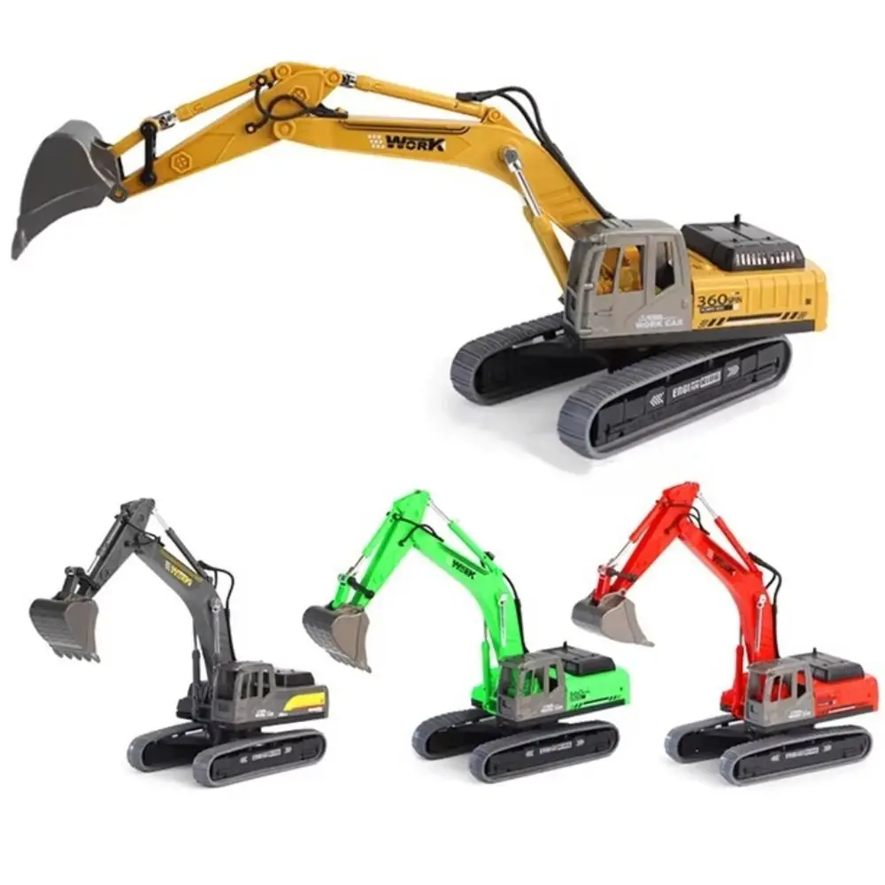 

Simulation Excavator Model Toy Flexible Joints Rotatable Engineering Vehicle Toy Pull Arm Desk Ornaments
