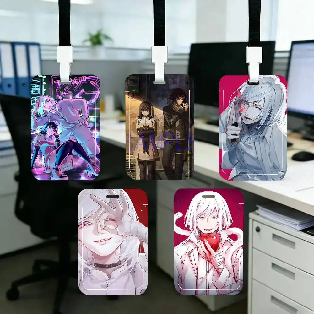 1pc Anime Akudama Drive ID Card Sleeve School Card Access ID Card Bus Meal Card Protective Sleeve Easy Push