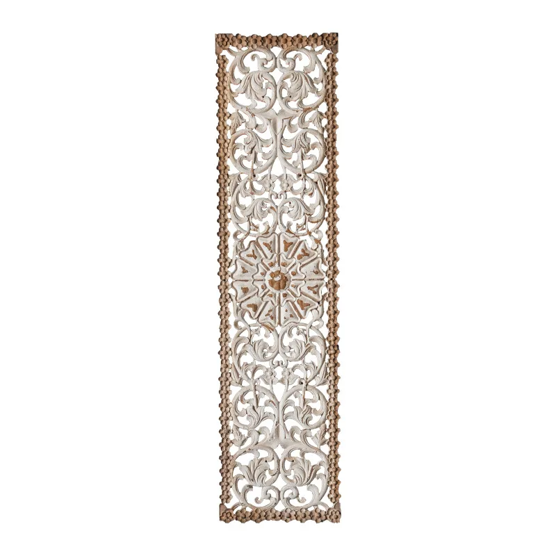 Retro and old hollow wall decoration, American rural wood hanging jewelry, corridor carved wall hanging creative background