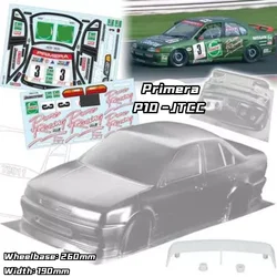 1/10 Primer P10 JTCC drift RC PC body shell paralume 190mm larghezza trasparente drift body shell per RC hsp hpi trax Tamiya