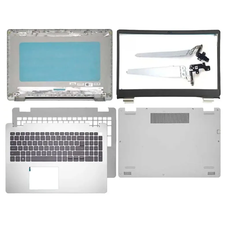 

Для ноутбука Inspiron 5593, задняя крышка ЖК-дисплея/передняя рамка/подставка для рук, клавиатура/нижняя крышка/петли, серебристые