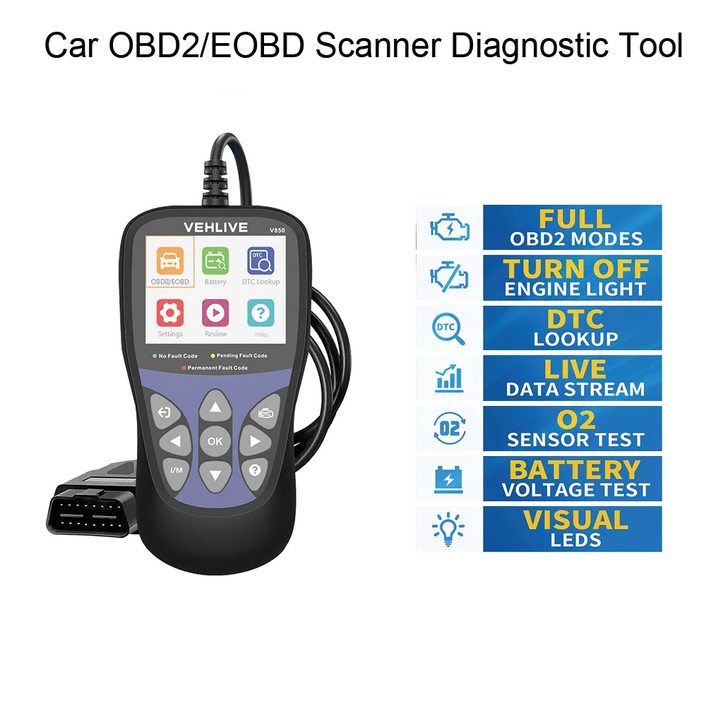 

Car Obd2 Scanner Diagnostic Tool Code Reader Engine Fault Code Reader Scanner CAN Diagnose OBDII EOBD Protocol Cars Scan Tools