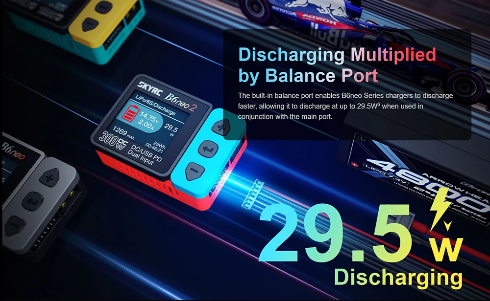 NEUES SKYRC B6neo 2 Smart Charger Multifunktions-Smart-Ladegerät DC 300 W PD 80 W LiPo/LiFe/Lilon/LiHV/NiMH/NiCd/Pb-Ladegerät – Detail 6