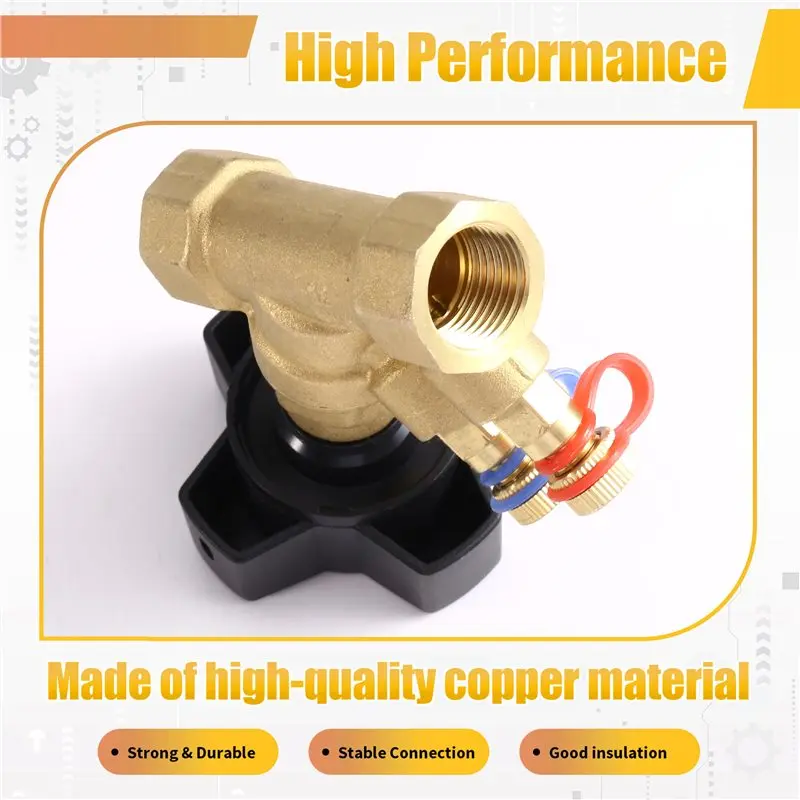 [ABFI!】 Brass Flows Control Valve DN15 Female Thread Static Balance Valve Control Valve