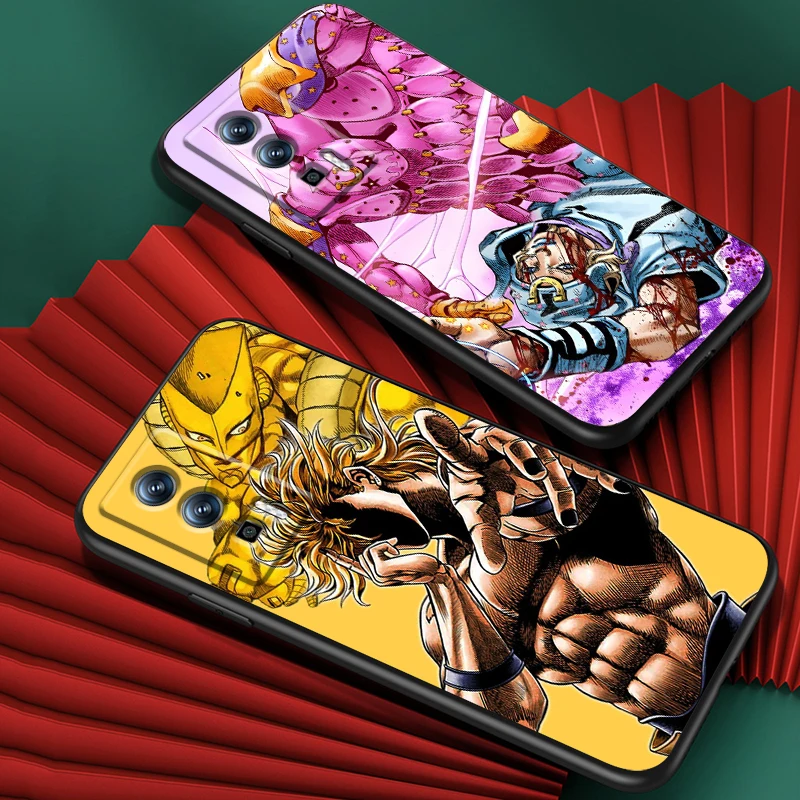 J-JoJos Bizarre Adventure Anime Cool For Xiaomi Redmi 9A 9C 9AT 10C 9 9T 10 12C 13C A3 12 K60 A1 K50 K40 5G Black Cover