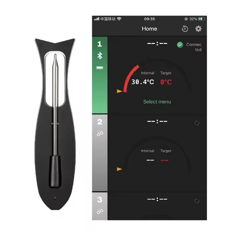 AA01-Meat Thermometer Wireless Meat Thermometer Distance Remote Probe Thermometer With APP