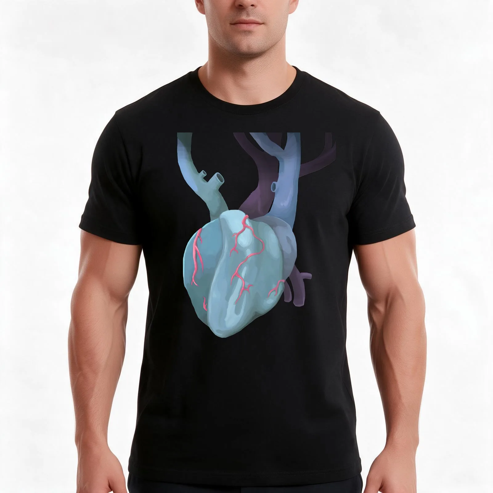 Corrupt Heart T-Shirt Summer Casual Cotton Tee Oversized Streetwear Tops Vintage Graphic Print Loose Fit Short Sleeve