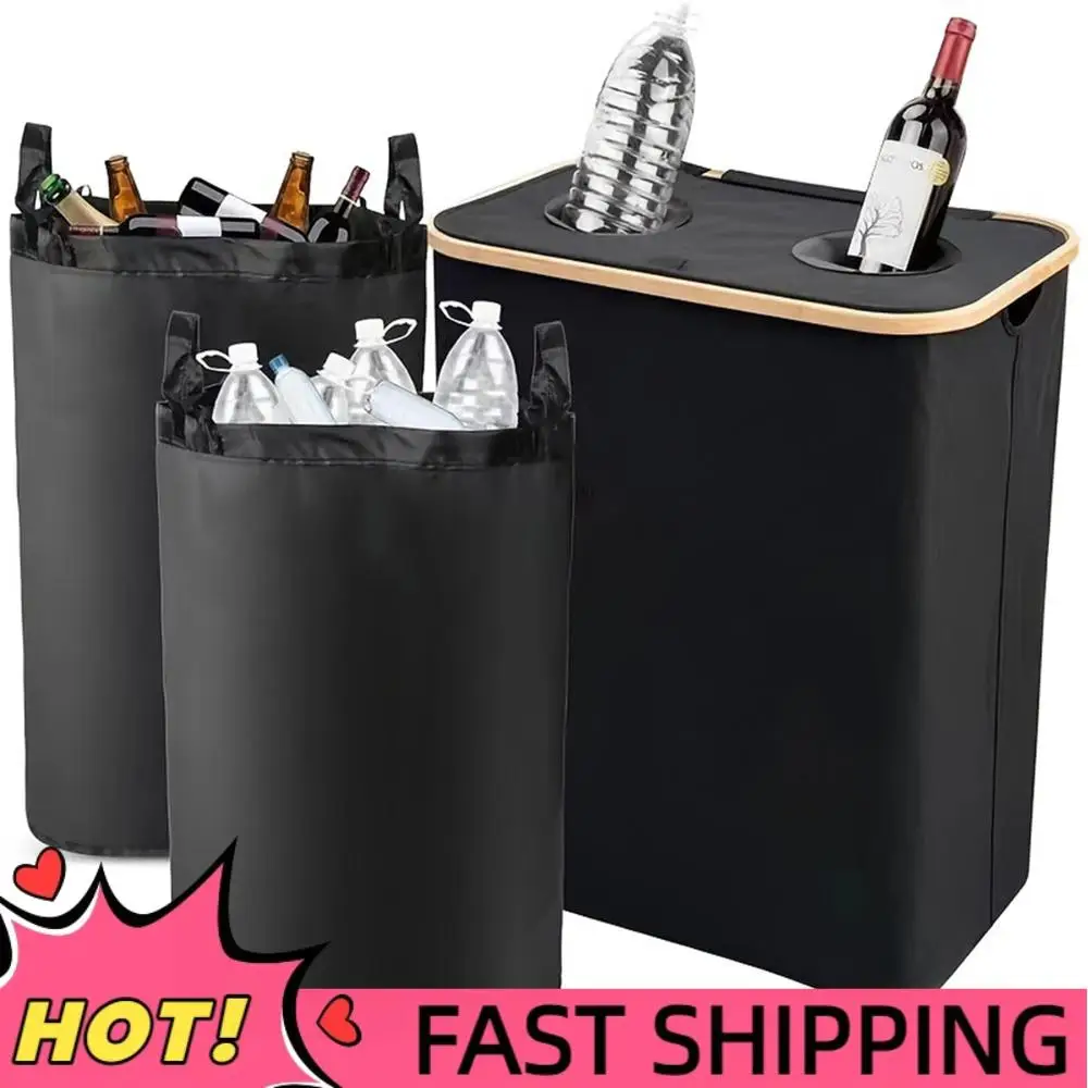 

Складная корзина для белья из оксфорда на 140 л, 2 секции, с вынимаемым мешком, большая двойная корзина для белья для спальни, ванной, общежития