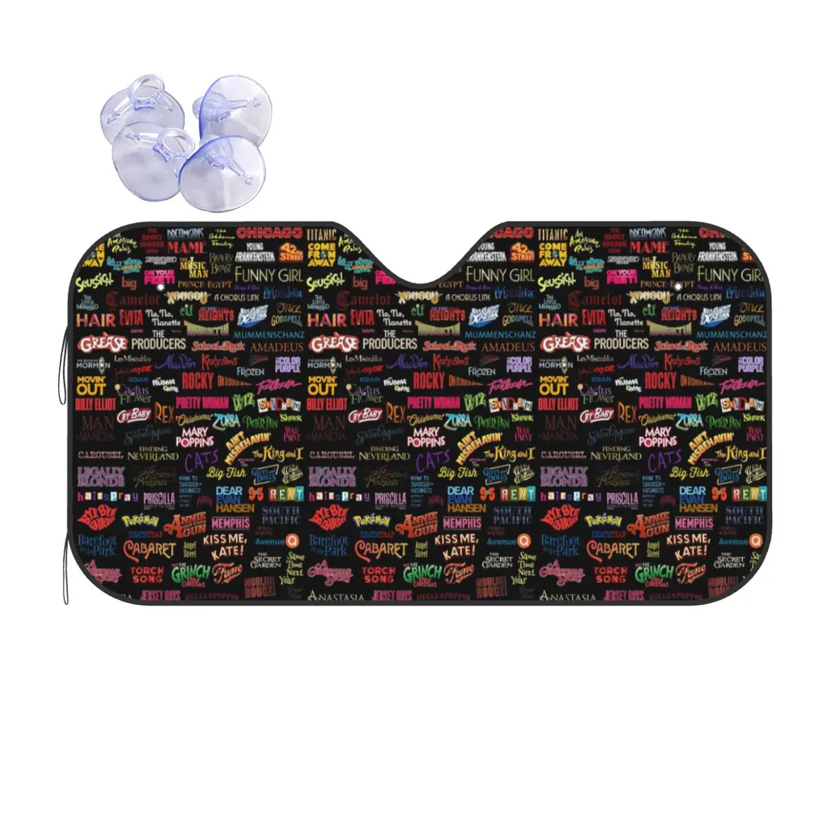

Broadway Musicals Sunshade Windscreen Car Front Windshield Window Sun Visor Accessories Covers