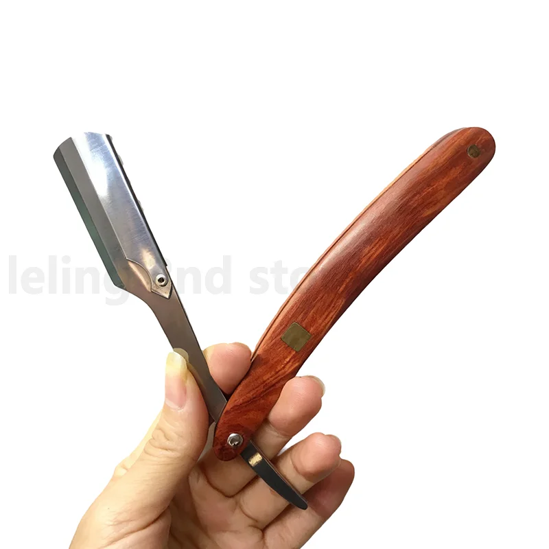 남성용 접이식 스테인리스 블레이드 구식 면도기 수동 면도기 얼굴 스크레이퍼 이발사 면도기 바디 얼굴 털 제거 칼