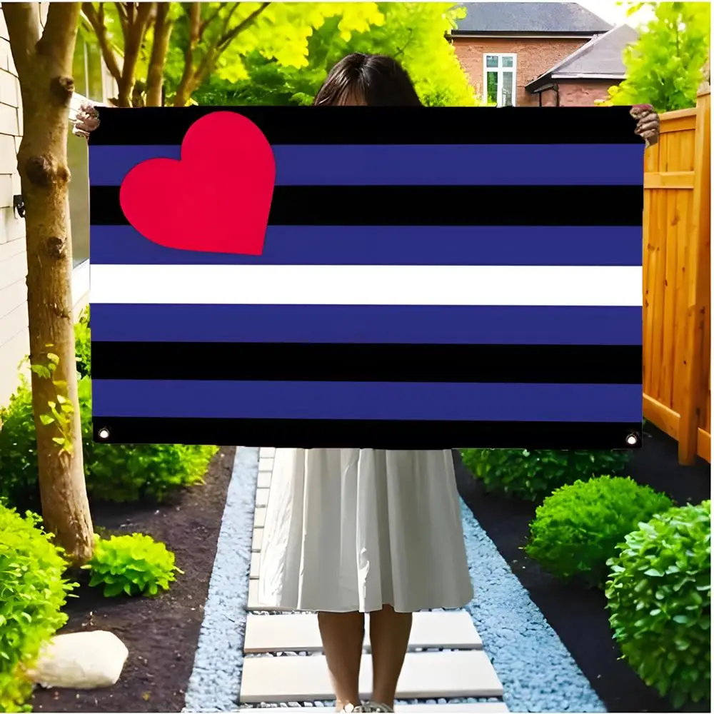 Edgy Confident L-Leather Pride LGBT Flags Borderless four-ring ornament indoor outdoor decoration effortless to hang