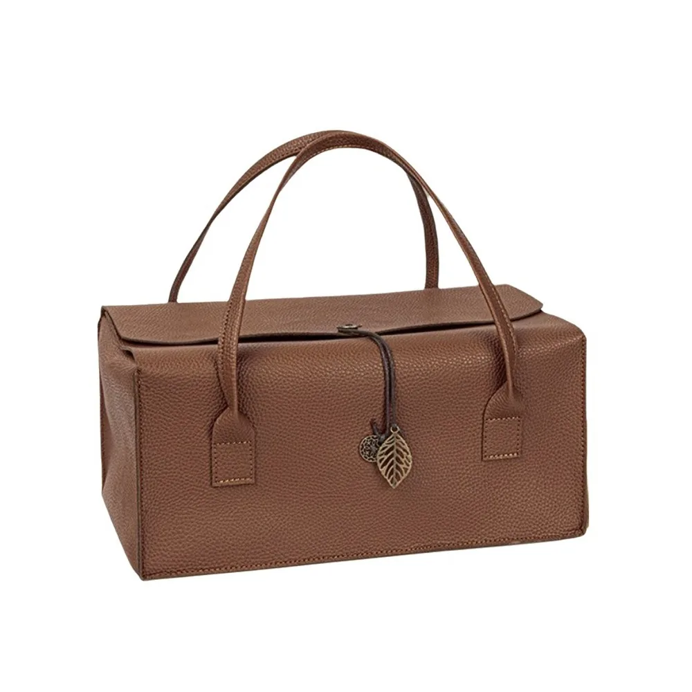 

Минималистичная подарочная сумка из ПУ, пустая, большой вместимости, коробка для хранения подарков с подвеской, портативная упаковочная коробка, свадебный сувенир