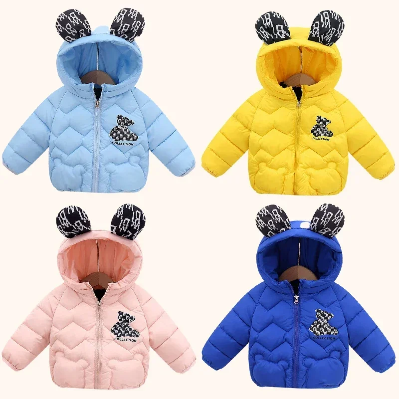 2023 New Winter Children Down Coats Cute Cartoon Warm Down Jackets for Kids Boys Girls Hooded Baby Jacket Coats Outwear Parkas