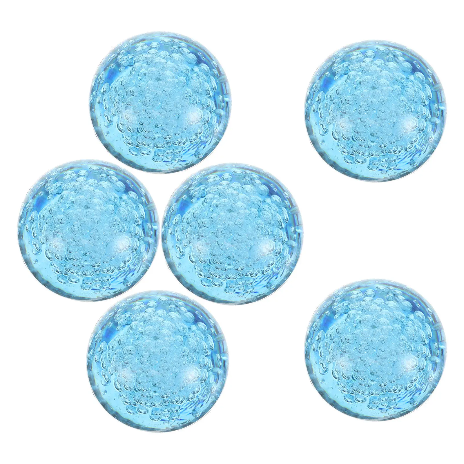 6Pcs Crystal Joystick Handle Ball Transparent 40Mm Game Stick Replacement Accessory for Claw Machines Fighting Games Gaming