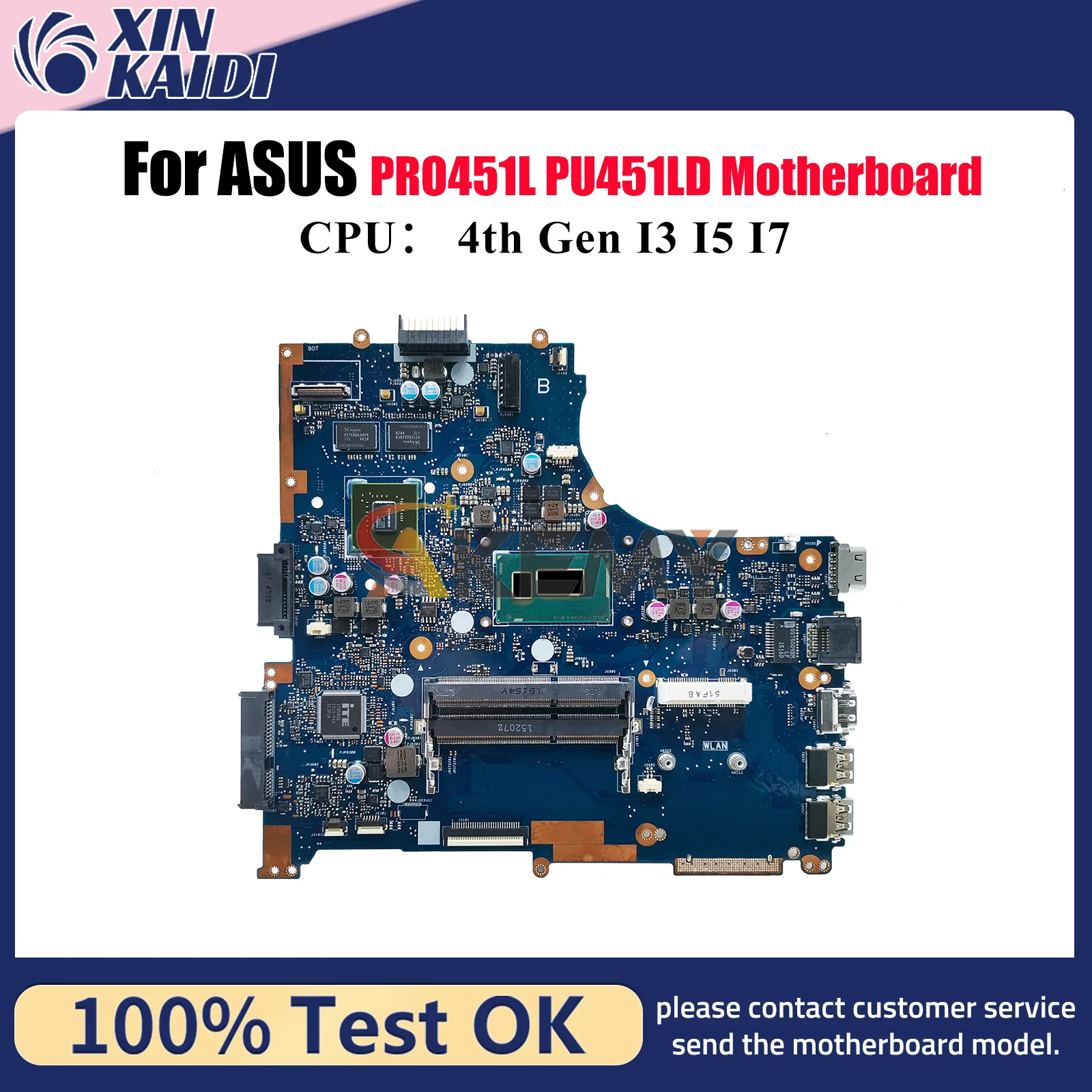 

Материнская плата для ноутбука PU451LD для ASUS VivoBook PU451LD PRO451L PU451L, материнская плата для ноутбука с процессором I3 I5 I7, 100% тестирование, ОК, быстрая доставка