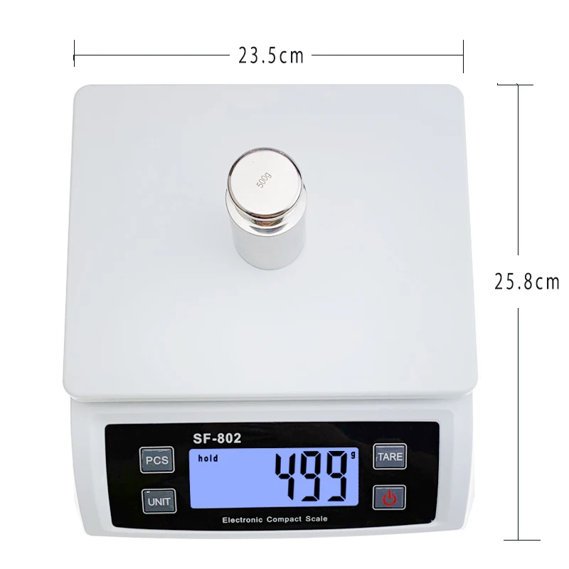 High-Precision 30KG/1G LCD Digital Kitchen Scale Rechargeable Weighing Platform Food Scale for Cooking And Baking