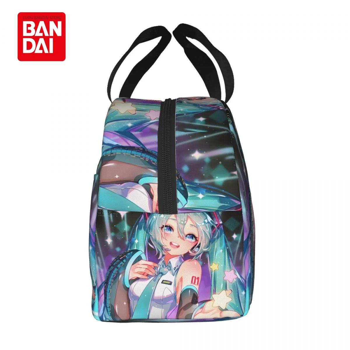 Hatsune Miku Weak Voice Insulated Lunch Bag for School Kids Office Sac Lunch Portable Thermal Cooler Lunch Box Handbag Gift