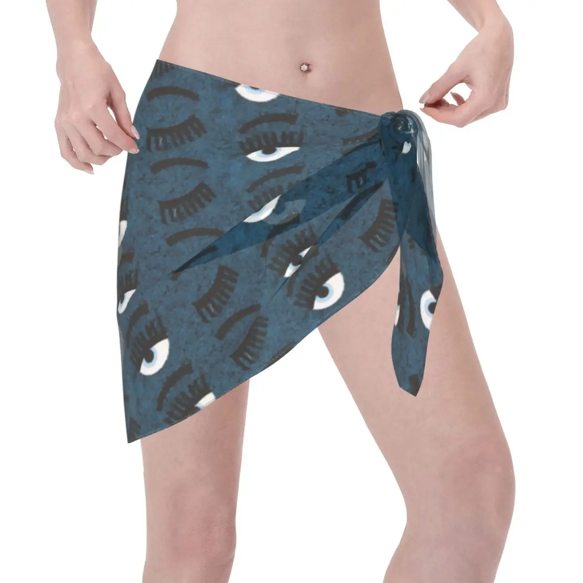 مخصص كول Ferragnies عيون C-Chiara فستان الشاطئ عادية تزيين المرأة قصيرة Sarongs الشاطئ التفاف لملابس السباحة