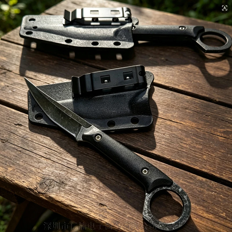 2026 New Outdoor knife - bestselling Edc knife with G10 handle and k sheath - hiking, fishing, survival knife, camping tool