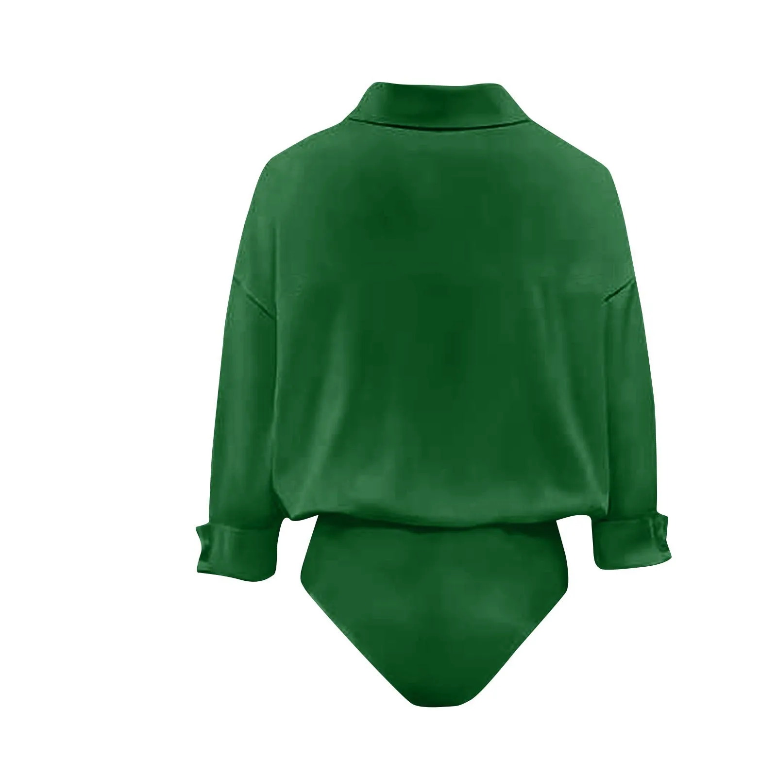 Damen Satin-Hemdbluse mit Oversized-Reverskragen, Knopfleiste, Langen Ärmeln, Seidiger Bluse-Body, Elegantes Büro-Outfit, Jumpsuit-Oberteil – Detail 17