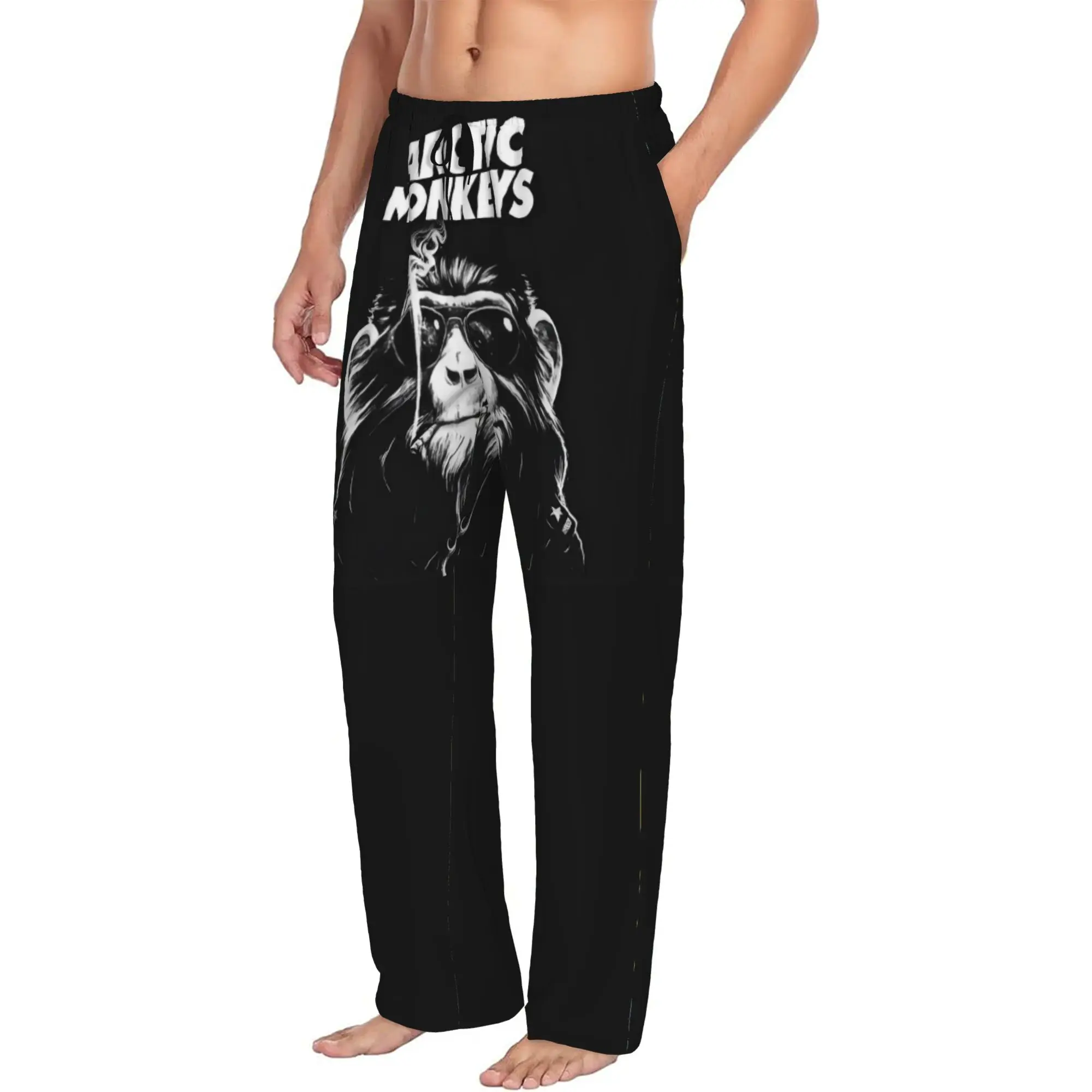 Custom Print A-Arcticed Pajama Pants for Men Alternative Rock Sleep Sleepwear Bottoms with Pockets