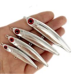 Ufishing 5g/8.5g/12g Electroplated Silver Sinking Pencil Fishing Bait Lure Shore Cast Bass Pike Wobbler Artificial Bait