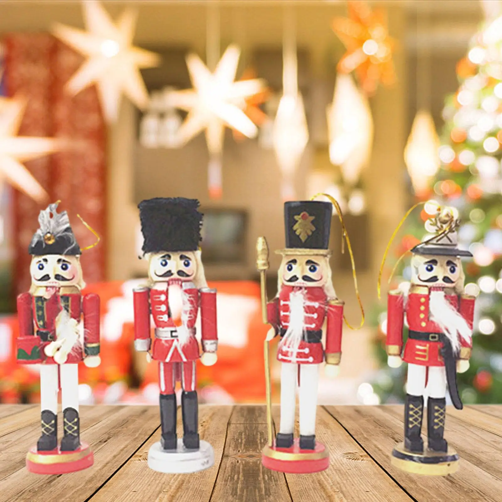 4 Pieces Christmas Nutcracker Hanging Decor Christmas Tree Decoration Hanging Ornaments