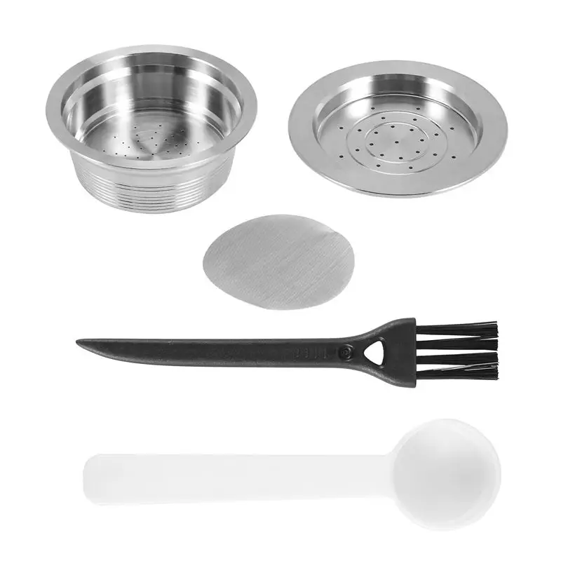 ABJN-Coffee Filters Stainless Steel Refillable Coffee Capsule Cup Pods Holder Filter Set For Lavazza A Modo Mio Jolie