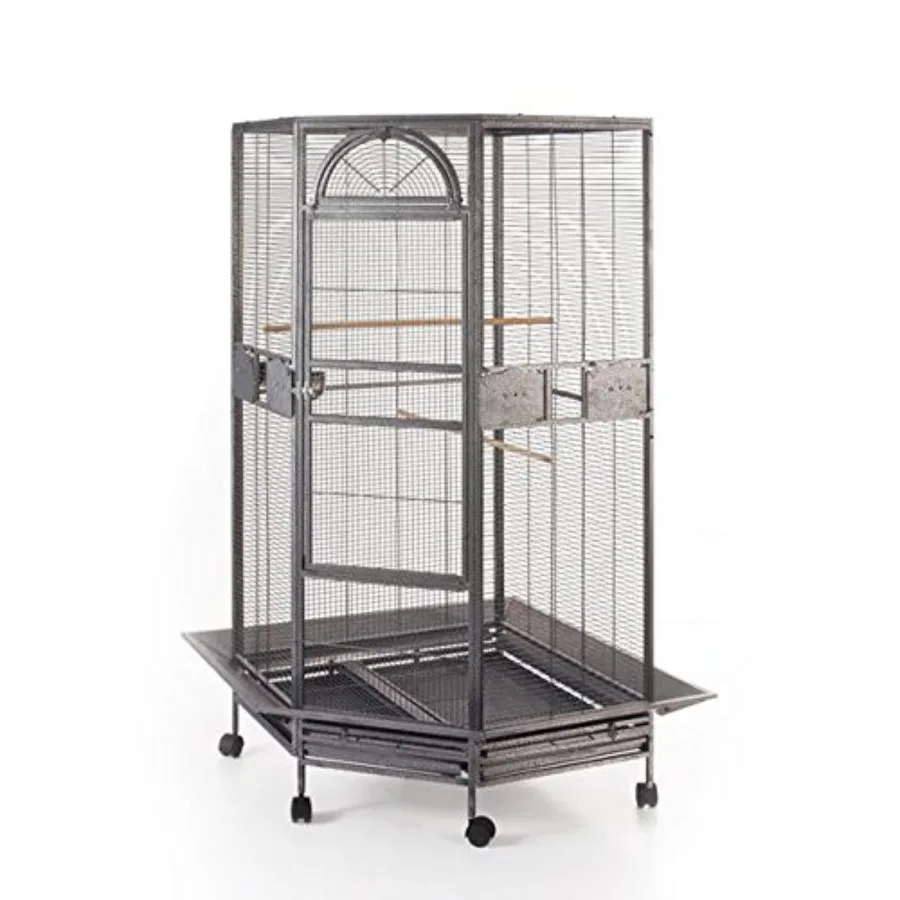 

Клетка-вольер Parrot Escape Jumbo Corner для птиц, маленькая, металлическая, зеленая, премиум-класса, повышенной прочности, для крупных птиц