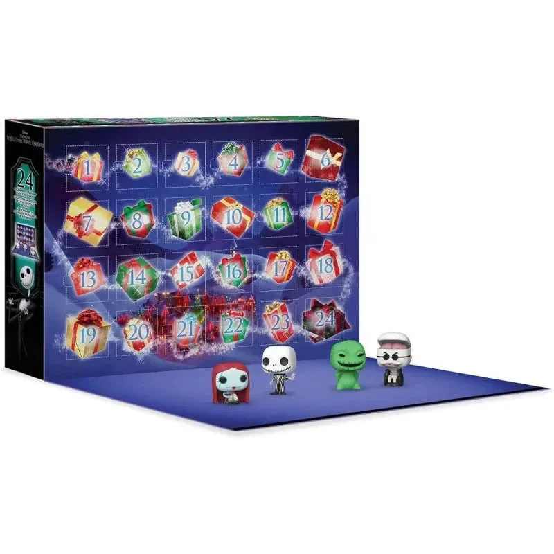 The Nightmare Before Christmas Countdown To The Day Surprise Box Cartoon Movie Acrylic Advent Toy Calendar Children Family Gifts