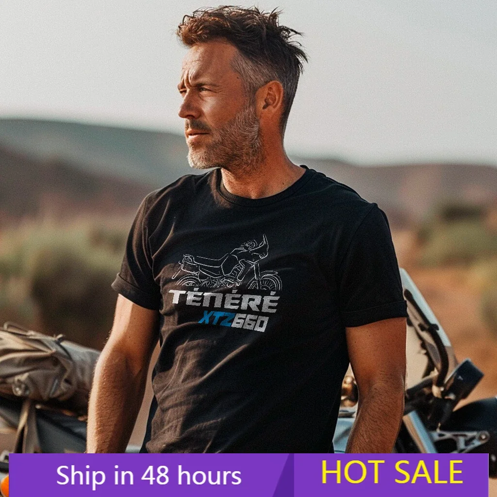 

New Motorcycle T-shirts Ya.Ma.Ha XTZ 660 Tenere fans Motorcycle Graphic Summer Short Sleeves 100% Cotton Cool Tee