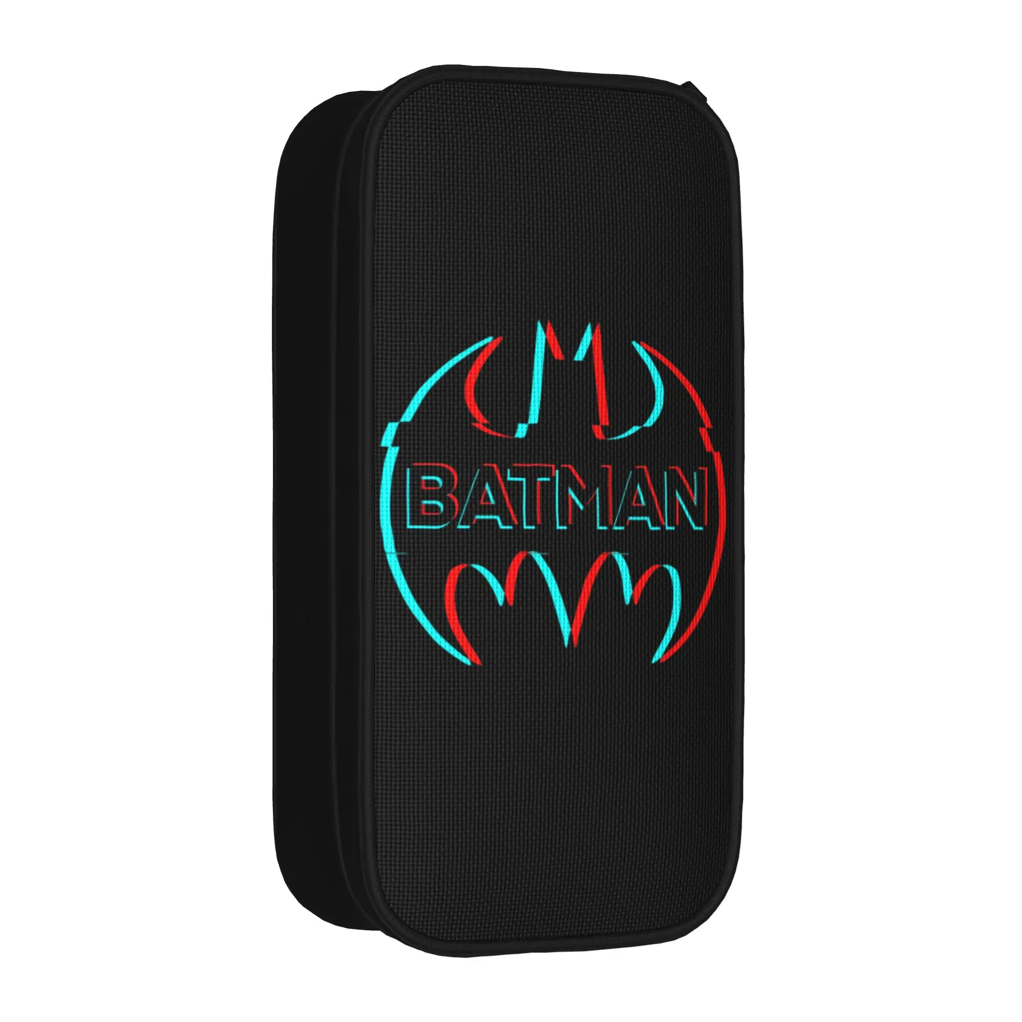 Estuches para lápices con logotipo de Batman, caja para bolígrafos de Batman a la moda para estudiantes, gran capacidad de almacenamiento, suministros escolares, estuches para lápices de regalo