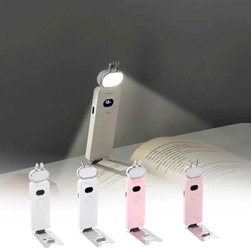 Reading Book Light Clip On USB Rechargeable Book Light For Bed Eye Caring 3 Color Stepless Dimmable 80 Hrs Runtime Lightweight