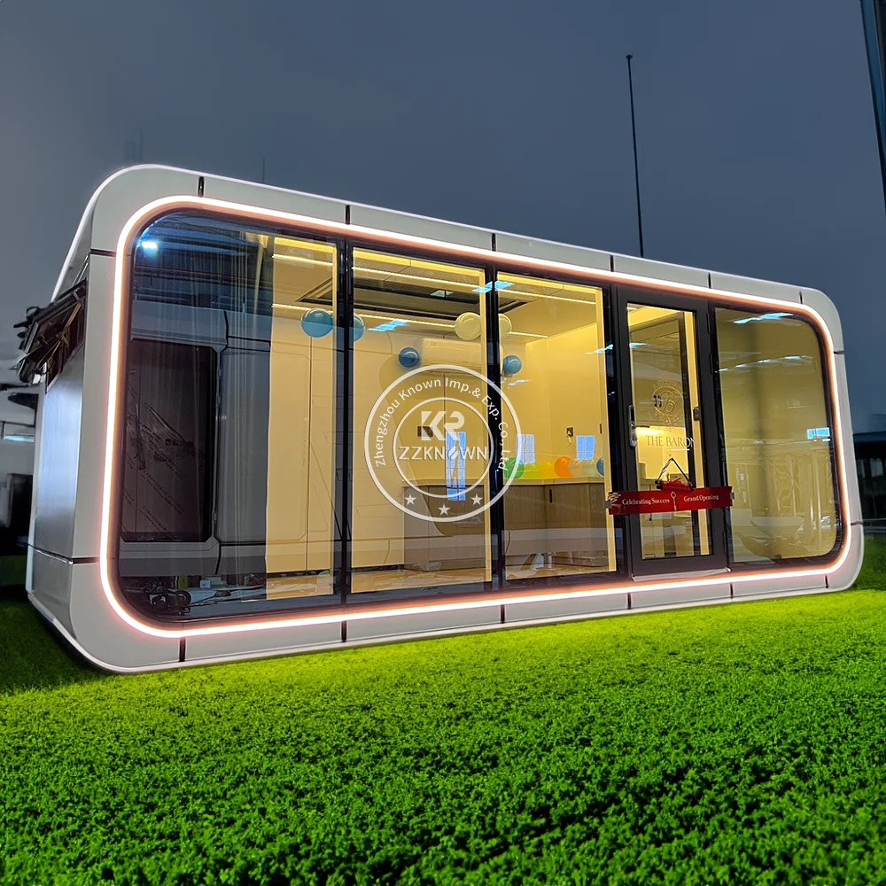 Modern Cabin Prefabricated Tiny Capsule House Customized Steel Frame Container Apartment Office Tiny Mobile House for Outdoor