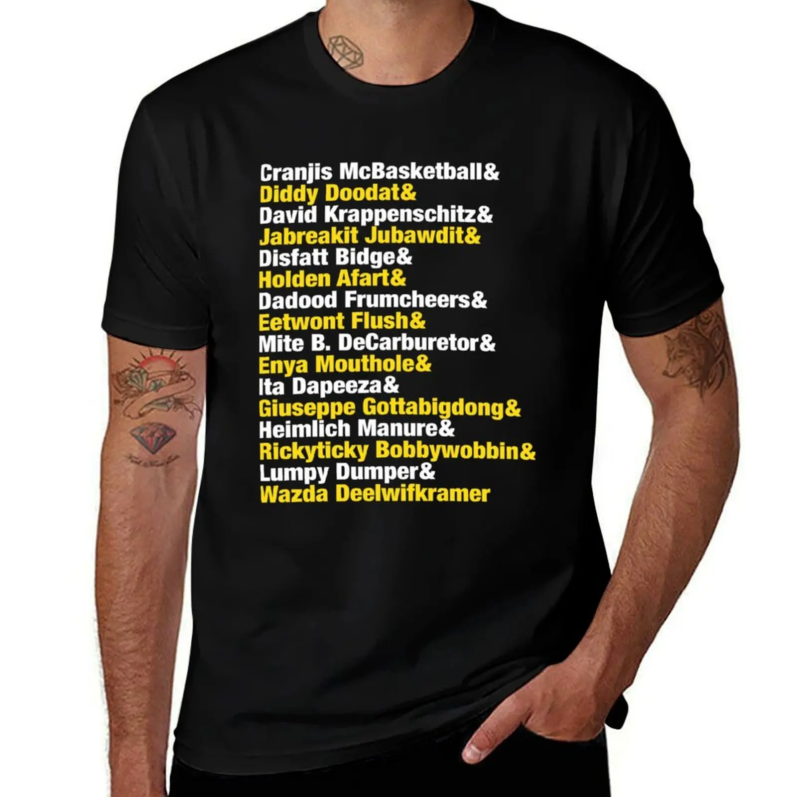Impractical Jokers Name Game List T-Shirt Running Performance Short Sleeve Tee T-Shirt