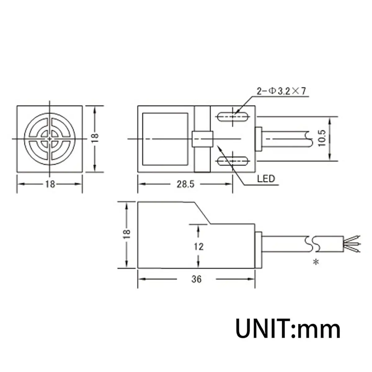 5Pcs SN04-P Inductive Proximity Sensor Detector 4mm PNP NO 3-Wire DC 10-30V Metal Detecting Sensor