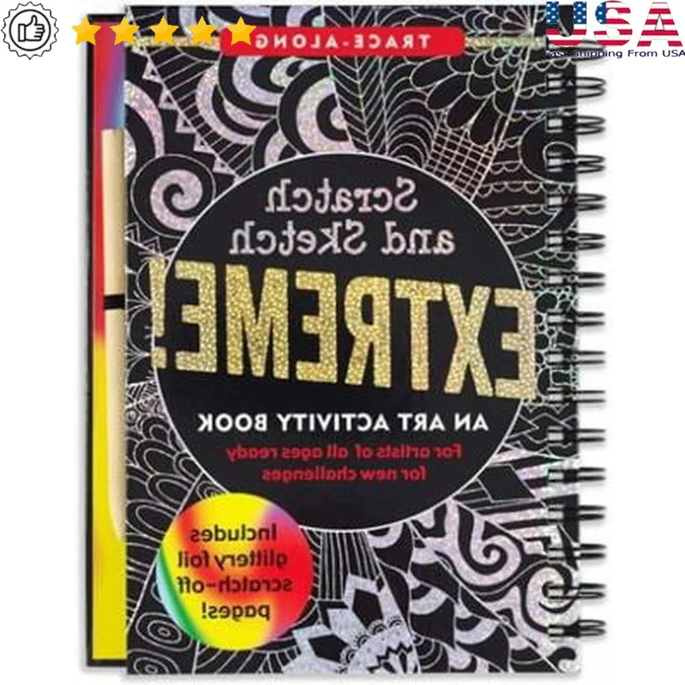 

Scratch and Sketch Extreme Trace-Along Art Activity Book 64 Pages Fun Creative Drawing Learning Tool Children's Entertainment