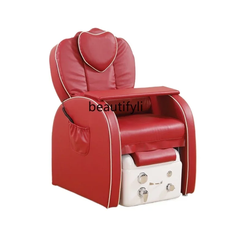 Electric Nail Beauty Sofa Pedicure Chair Reclining Spa Massage Chair Spa with Basin Foot-Washing Pedicure Chair