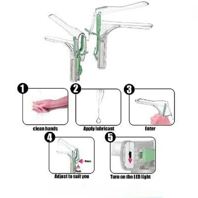

A96I-1 PCS Adjustable Illuminated Mirror Clear Clip Transparent Plastic Professional Speculum