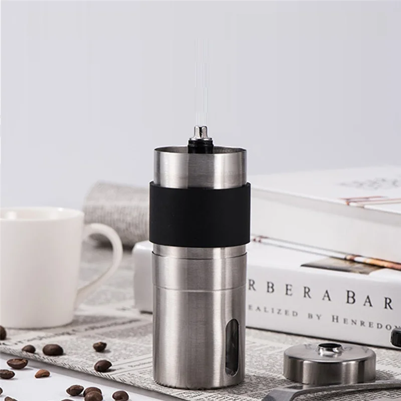 LITE-Moedor de grãos de café com manivela Moedor de grãos de café Mini Moedor de café de aço inoxidável