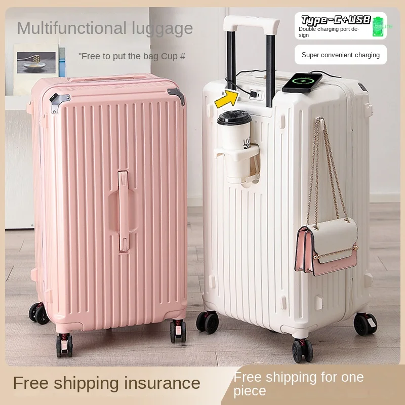 Charging Multifunctional Trolley Case Large Capacity Travel Suitcase Universal Wheel Password Cosmetic Bag Travel Suitcase