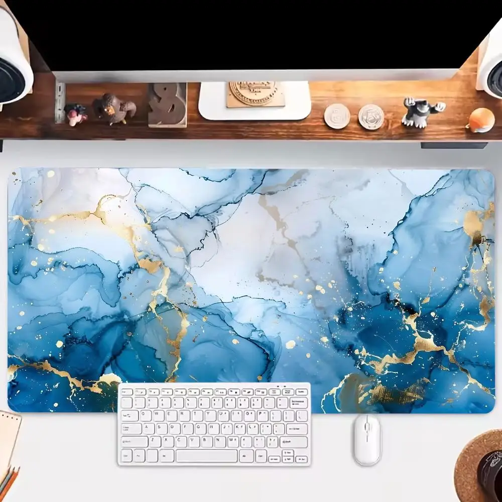

Blue Marble Mouse Pad Large Gaming Mousepads Non-slip Laptop Table Cushion Tablet Mat PC Desk Accessory Aesthetic Playmat