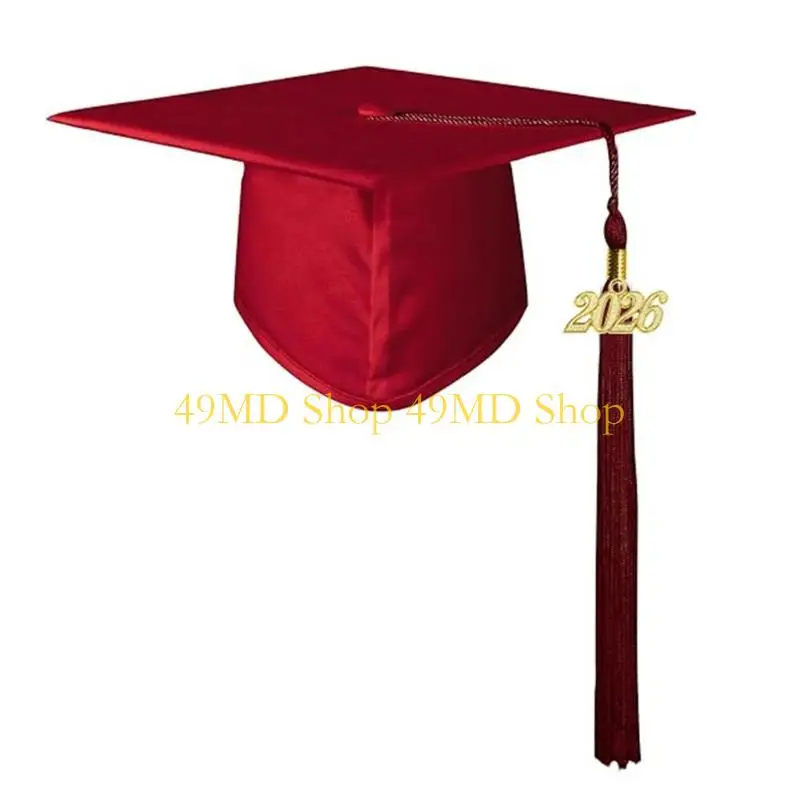 49MD Comfortable and Lightweight Graduation Cap 2026 for Ceremonies Cloth Fabric